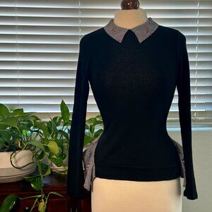 Monteau LA - Long Sleeve w/ Floral Collar and Hip Ruffles - Medium